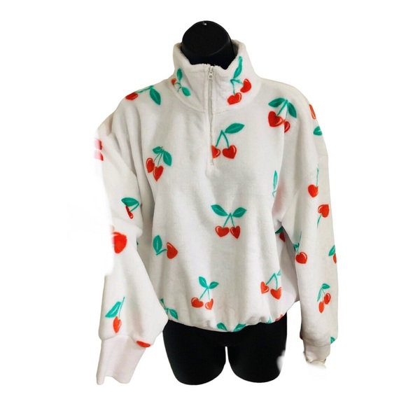 Cherry Print Fleece Pullover - Picture 12 of 12